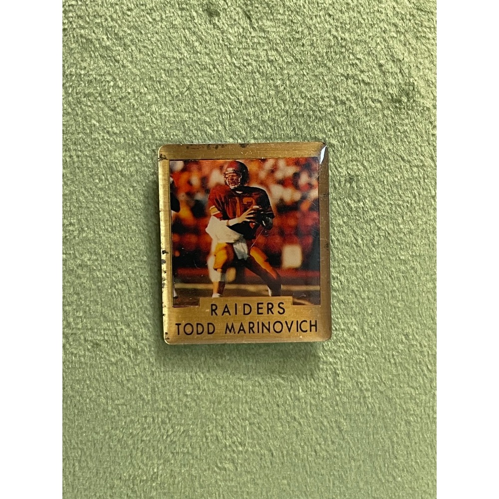 Ace Todd Marinovich Pin NFL Raiders OS Gold Good 1991 Rookie QB Memorabilia